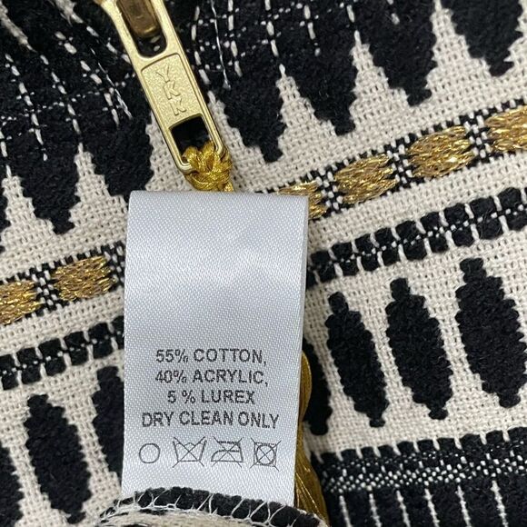 Judith March Jacquard High Neck Shift Dress in Black / Gold Sz Small - Picture 9 of 12